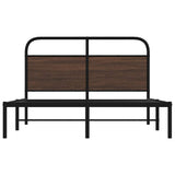 Bed Frame Without Mattress 135x190 cm Brown Oak Engineered Wood 4100306
