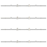 Sliding Door Hardware Kit 400 cm Stainless Steel Silver 3295768