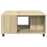 ZNTS Coffee Table Sonoma Oak 80x80x40 cm Engineered Wood 853175