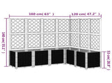 Garden Planter with Trellis Light Grey 160x120x140 cm PP 367877