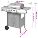Gas Barbecue Grill 41 Cooking Zone Silver 41903