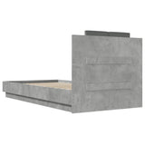 Bed Frame Concrete Grey Engineered wood Small Single Bed Frame 3210069