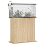 ZNTS Aquarium Stand Sonoma Oak 81x36x73 cm Engineered Wood 833602