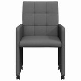 Dining Chairs with Wheels 2 pcs Dark grey 58 x 65 x 94 cm 42017830