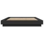 ZNTS Bed Frame without Mattress Black 120x190 cm Small Double 3281232