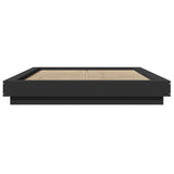 ZNTS Bed Frame without Mattress Black 120x190 cm Small Double 3281232