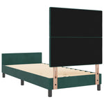 ZNTS Bed Frame Dark Green 90x200 cm Velvet 3344918