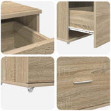 Desk Sonoma Oak 131.5 x 50 x 106.5 cm Engineered Wood 3337267