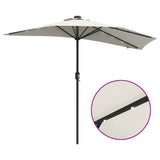 Garden Parasol Sand 294 x 150 x 223 cm Polyester and Steel 42003259