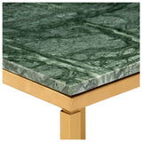 Coffee Table Green 60x60x35 cm Real Stone with Marble Texture 286440