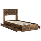 Bed Frame with Storage and Headboard 3 pcs Engineered Wood 3414423