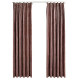 Blackout Curtains 2pcs with Hooks Velvet Antique Pink 140x245cm 134526