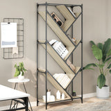 Bookcase Sonoma Oak 79x30x180 cm Engineered Wood and Metal 845432