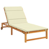 Sunlounger Cushion GEMERT 100% Polyester Cream 200 x 80 x 3 cm 948575