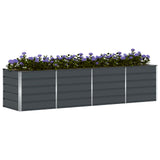 Planter Anthracite 320 x 80 x 75 cm Steel 42018197