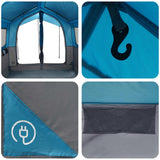 Family Tent 4-Person with Roof Blue and Grey 324 x 255 x 230 cm 42004084