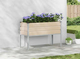 Planter Ivory 100 x 45 x 90 cm Galvanised Steel 42018126