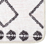 Rug Washable 80x300 cm Black and White 337971