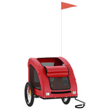 Pet Bike Trailer Red Oxford Fabric and Iron 93964