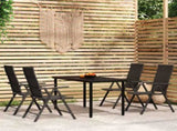 5 Piece Garden Dining Set Black 3099103