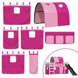 Bunk Bed without Mattress with Slide and Curtains Pink 80x200 cm 3284148
