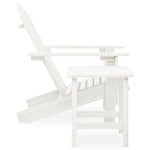 Garden Adirondack Chair with Table Solid Fir Wood White 315919