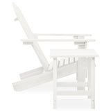 Garden Adirondack Chair with Table Solid Fir Wood White 315919