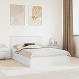 Storage Bed with Headboard White 140 x 200 cm Engineered Wood 3408459