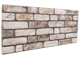 Wall Panels 10 pcs 100 x 50 cm Light Brown EPS Foam 42046102