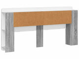 Headboard Cabinet with Storage Grey Sonoma Engineered Wood 8001279