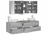 Bathroom Furniture Set 4 pcs Grey Sonoma 3406748
