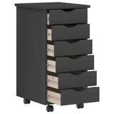 Desk and Rolling Cabinet Set MOSS 2 pcs Grey 3438787