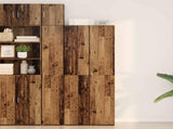 Highboard 2 pcs Old Wood 70 x 42.5 x 185 cm 3365591