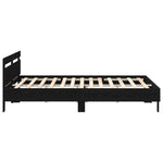 Bed Frame with Headboard Black oak 180 x 200 cm Engineered wood 3333938