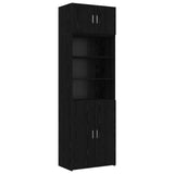 Storage Cabinet with Shelves Black Oak 70 x 42.5 x 225 cm 3446669