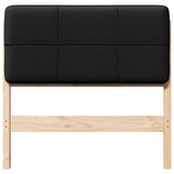 Upholstered Headboard Brown and Black 75 cm Solid Pine Wood 880155