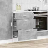 Kitchen Base Cabinet Lyon Concrete Grey Engineered Wood 854253