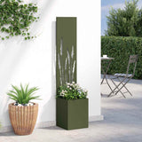 Garden Privacy Screen Olive green 32 x 150 cm Cold-rolled steel 876395