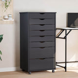 Rolling Cabinet Grey Solid Pine Wood, Engineered Wood, Plastic 355899