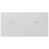ZNTS Bathroom Furniture Set High Gloss White Engineered Wood 3071024