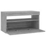 ZNTS TV Cabinet with LED Lights Grey Sonoma 75x35x40 cm 815125