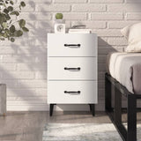 ZNTS Bedside Cabinet White 40x40x66 cm Engineered Wood 812087