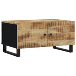 ZNTS Coffee Table 80x50x40 cm Solid Wood Mango&Engineered Wood 350636