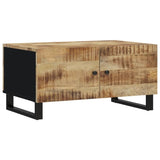 ZNTS Coffee Table 80x50x40 cm Solid Wood Mango&Engineered Wood 350636