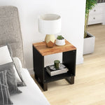 ZNTS Coffee Table 40x31x46 cm Solid Wood Acacia&Engineered Wood 350641