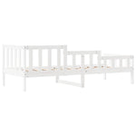 ZNTS Day Bed without Mattress White 80x200 cm Solid Wood Pine 840368