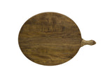 ZNTS RE-Engineered Large Round Serving Platter Mango Wood ENG115
