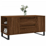 ZNTS Coffee Table Brown Oak 102x44.5x50 cm Engineered Wood 831011