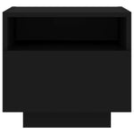 ZNTS Bedside Cabinets with LED Lights 2 pcs Black 40x39x37 cm 836801