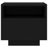 ZNTS Bedside Cabinets with LED Lights 2 pcs Black 40x39x37 cm 836801